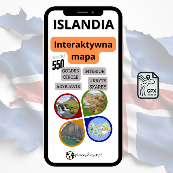 Islandia mapa atrakcji